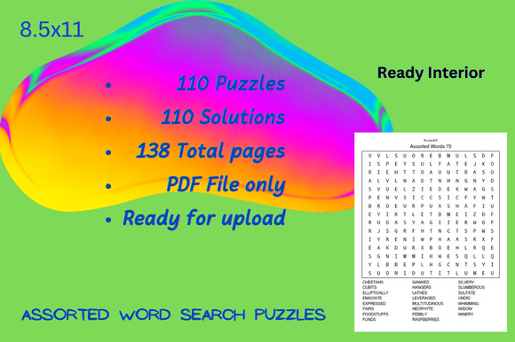 Unlocking Creativity and Profit: Your Guide to the Word Search Puzzles PAPER KDP INTERIOR